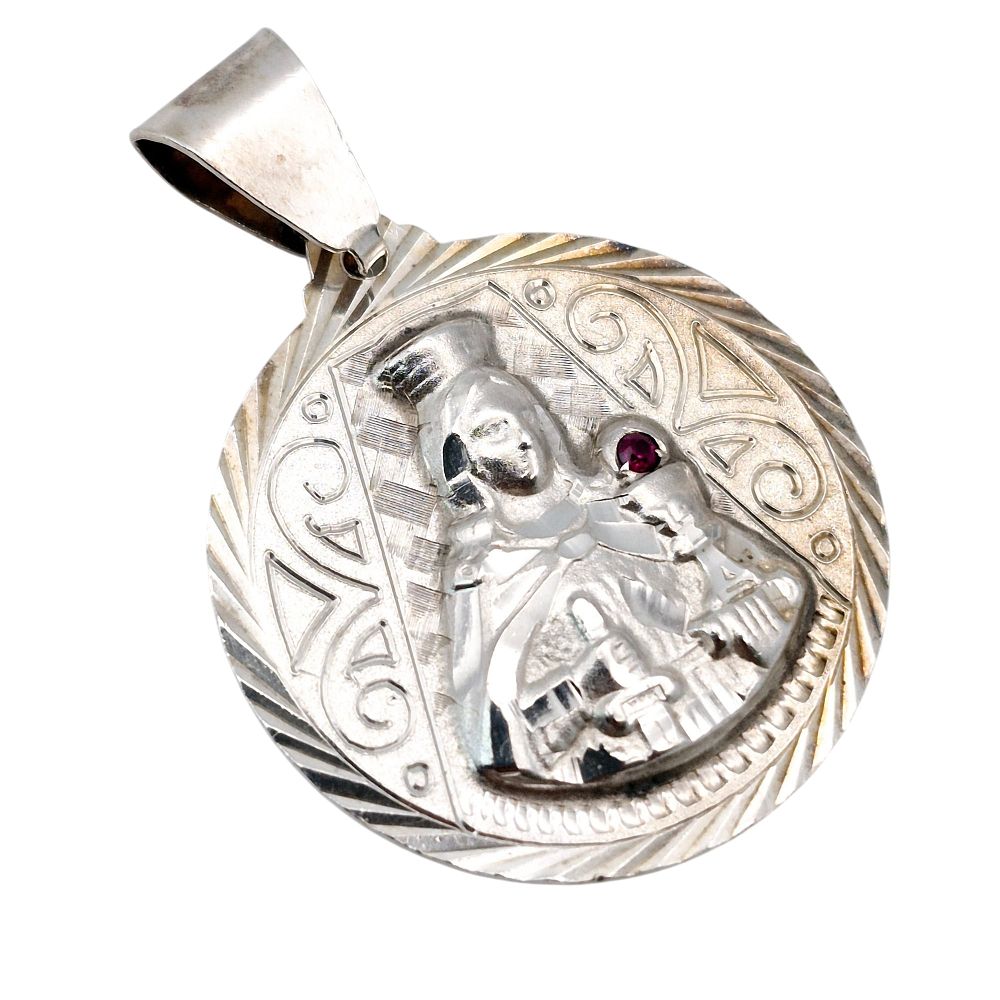 Lot 332: GM Sterling Ruby St Barbara Religious Pendant