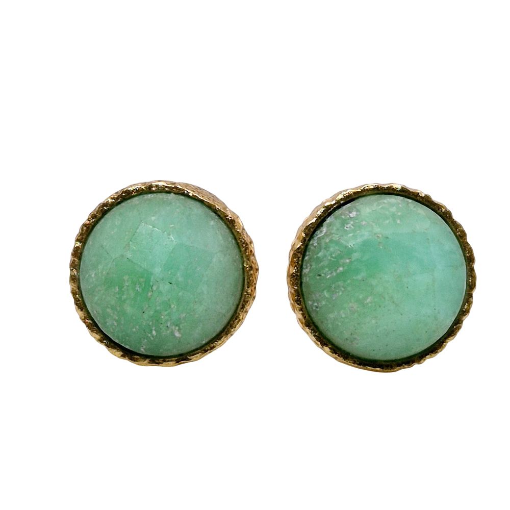 Lot 343: Sterling Green Stud Earrings