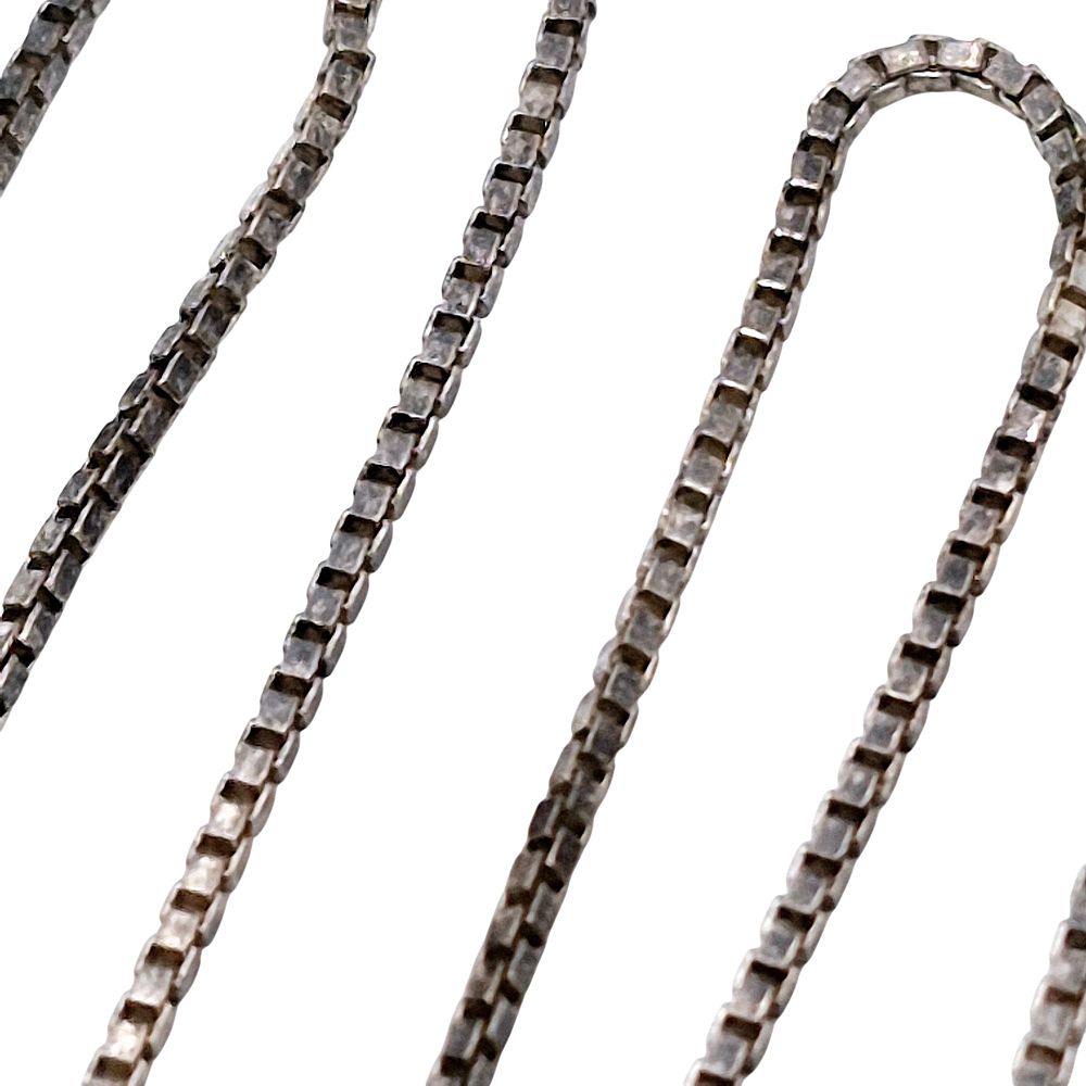 Lot 372: Sterling Box Chain Necklace