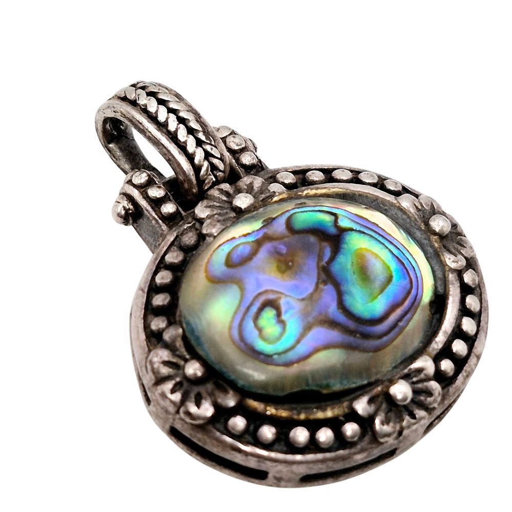 Lot 373: FAS Sterling Abalone Pendant