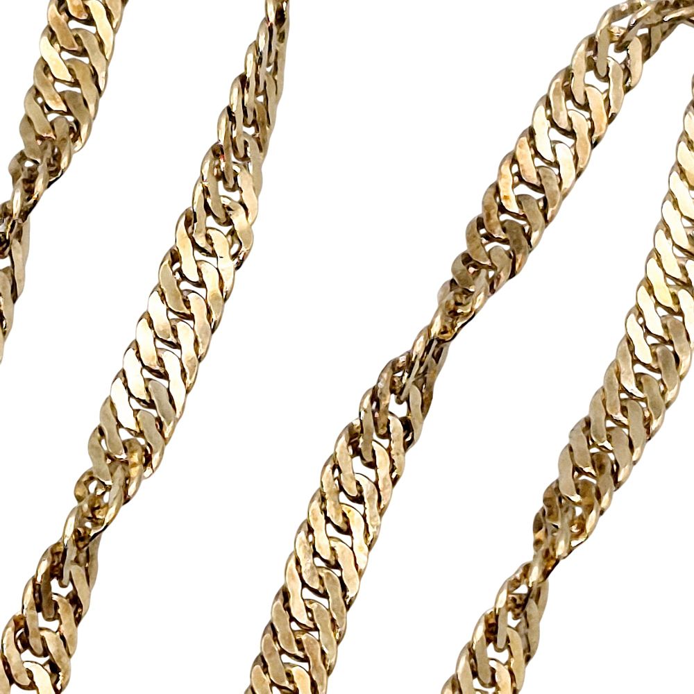 Lot 388: Danecraft Italy Sterling Twisted Curb Chain Necklace