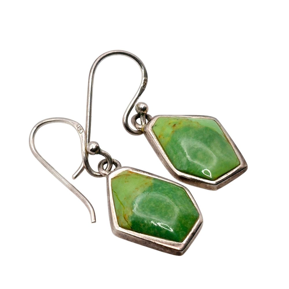 Lot 400: Sterling Turquoise Dangle Earrings