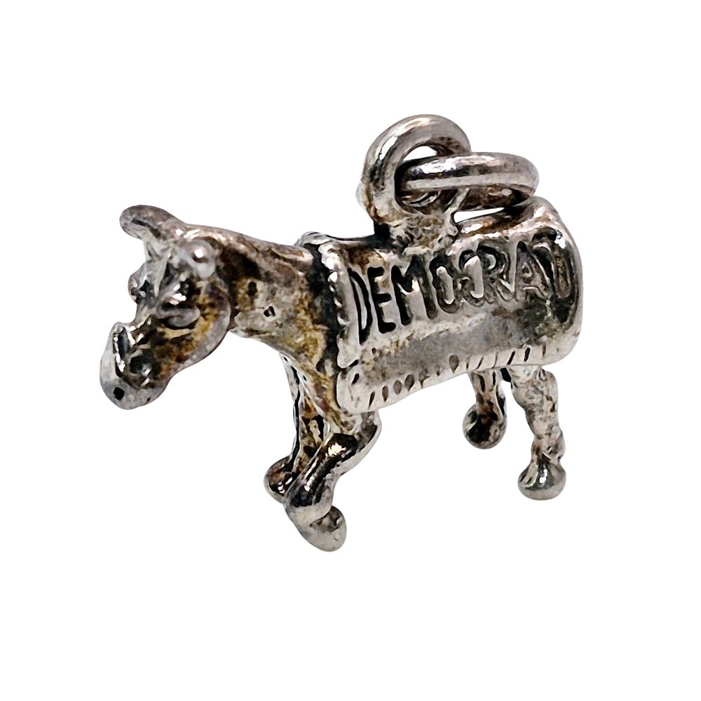 Lot 425: Sterling Democrat Donkey Pendant