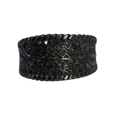 Sterling Wave Filigree Ring 3.21g Sz 6.5