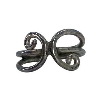 Sterling Swirl Adjustable Ring SZ 2.5 2.4g