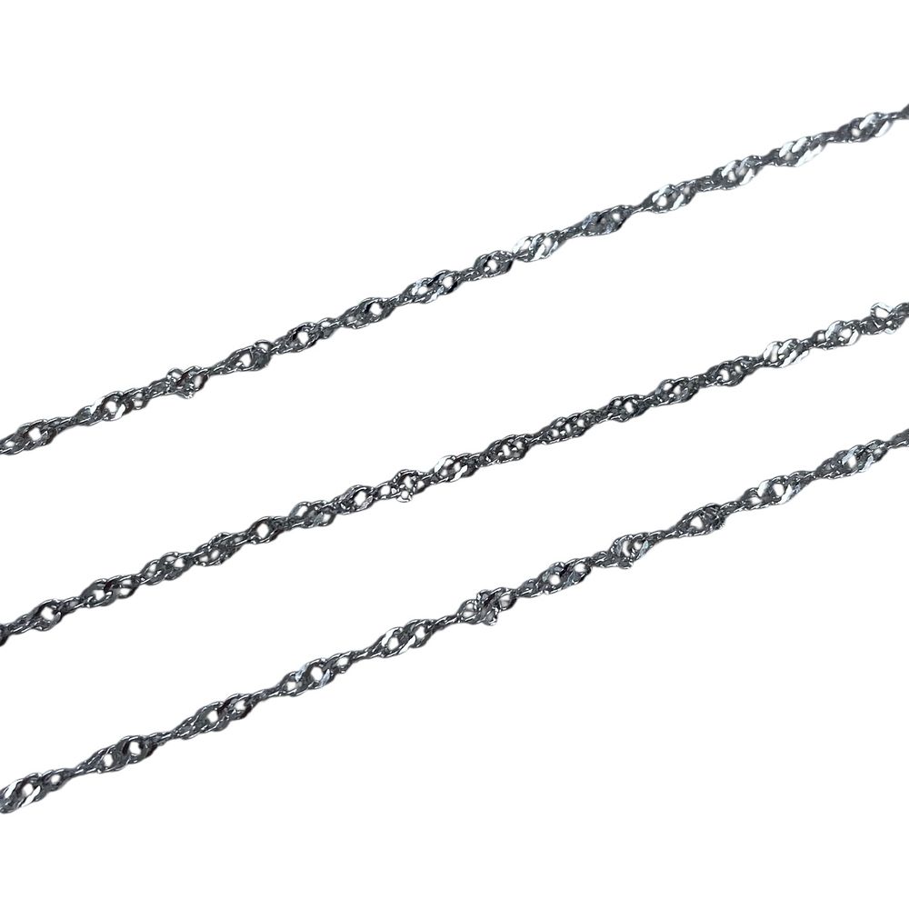 Lot 166: Sterling Twist Chain 17.75in 1.3g
