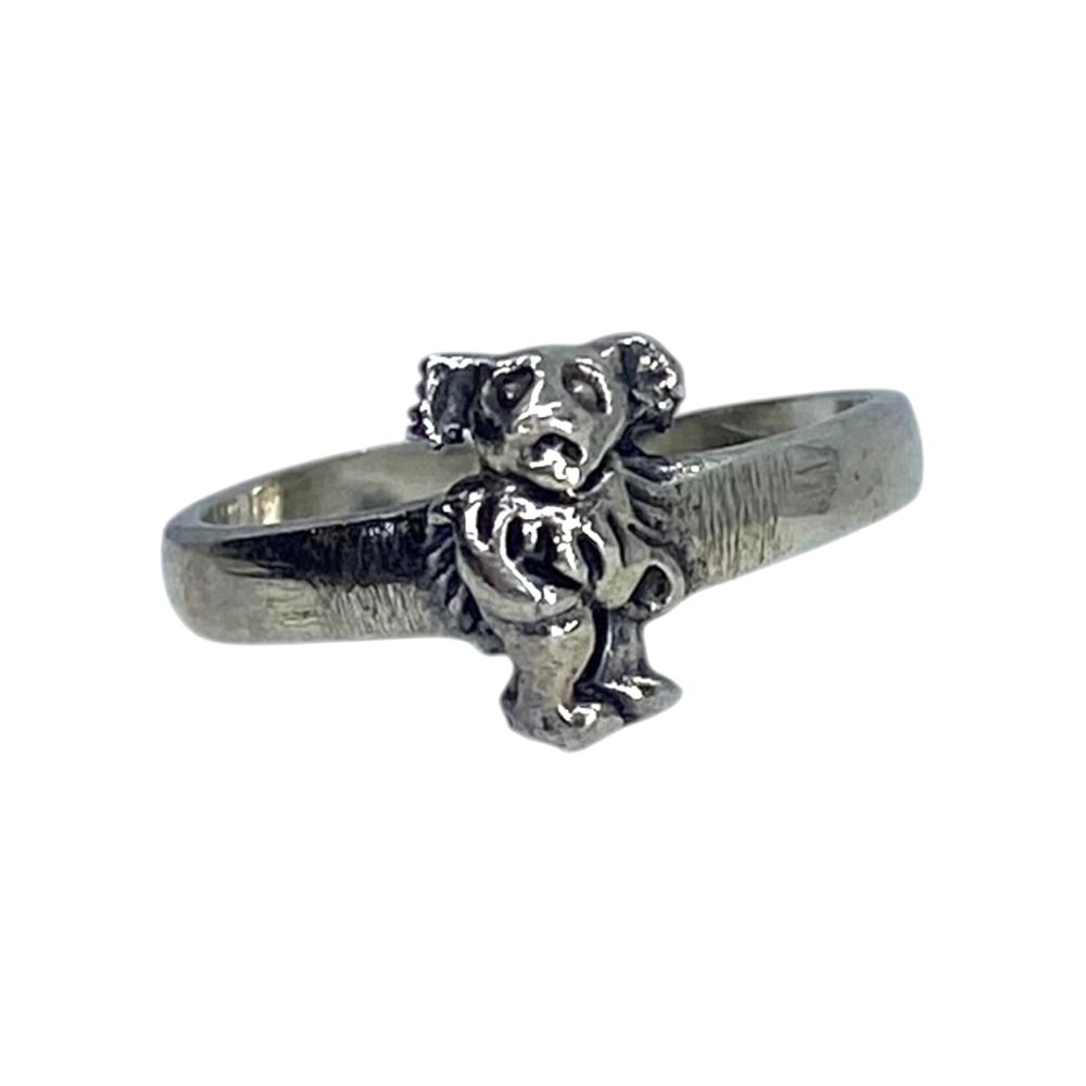 Lot 192: Sterling Bear Adjustable Ring SZ 3 1.33g
