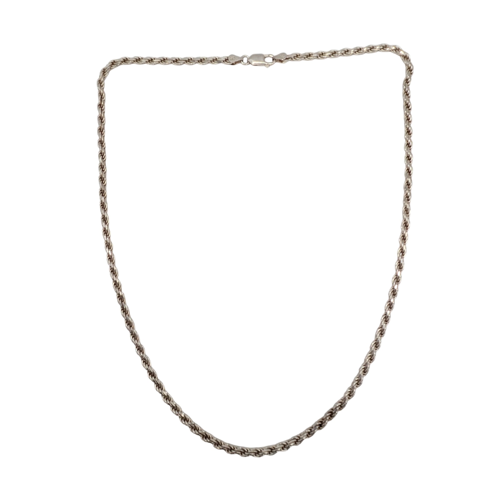 Milor Italian Sterling Silver 4mm Rope Chain Necklace