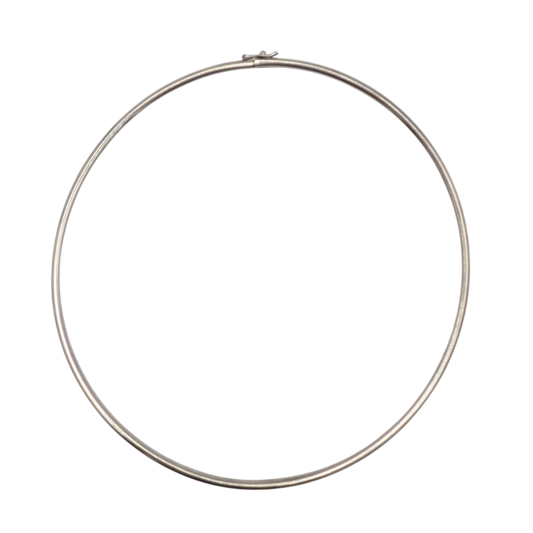 Sterling Silver Hollow Tube Collar Necklace