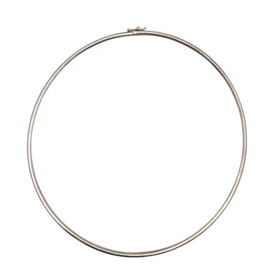 Sterling Silver Hollow Tube Collar Necklace. 16in Length. 12.7g