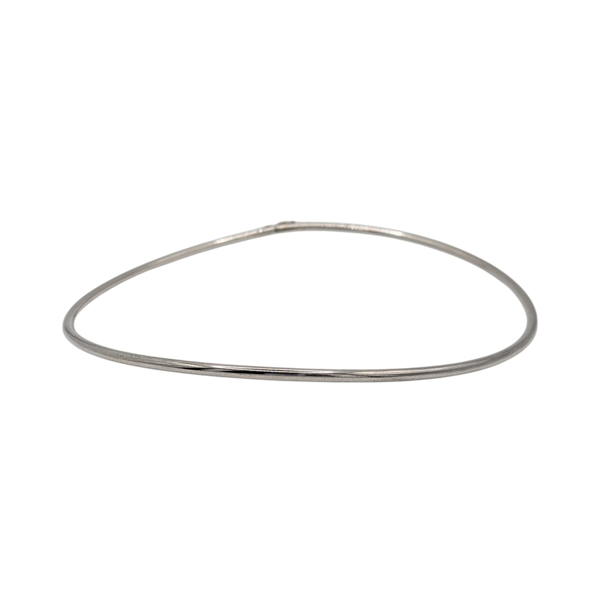 Sterling Silver Hollow Tube Collar Necklace