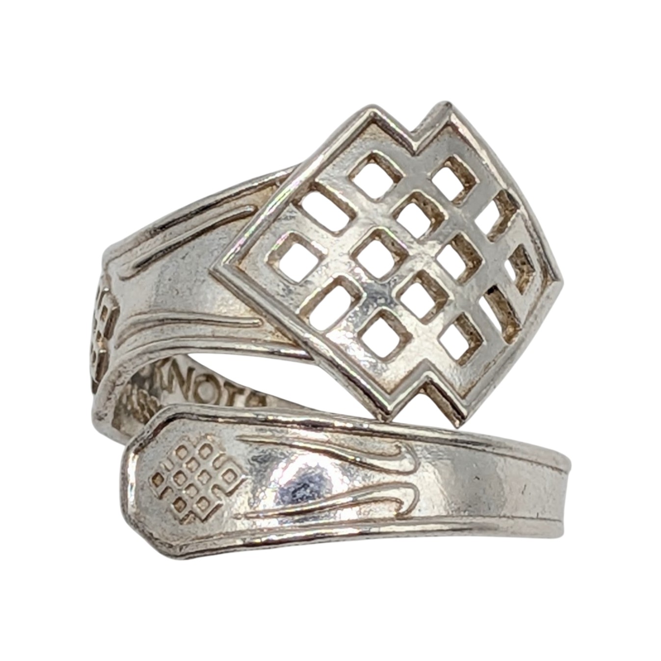 Alex & Ani Sterling Silver Modern Geometric Wrap Ring Size 6.25