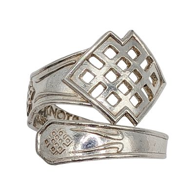 Alex & Ani Sterling Silver Modern Geometric Wrap Ring Size 6.25. Alex & Ani Sterling Silver 