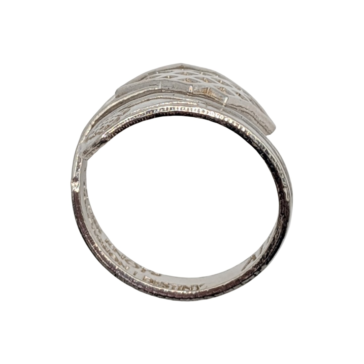 Alex & Ani Sterling Silver Modern Geometric Wrap Ring Size 6.25