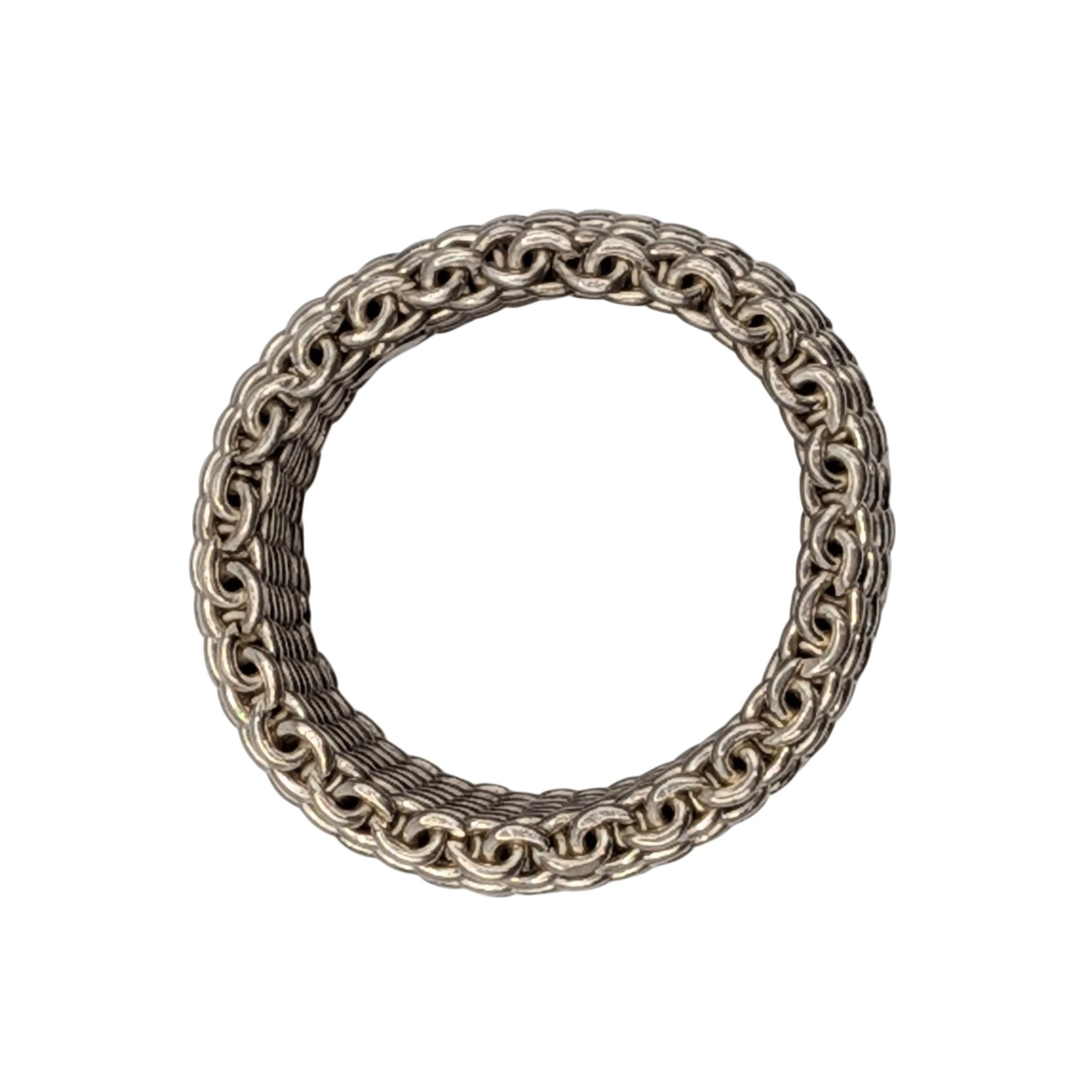 Sterling Silver Chain Link Ring Size 9