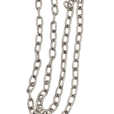 Signed Italy Sterling Silver Textured Cable Chain Bracelet. 7.5in Length. Signed YGI Italy 925. 1.2g