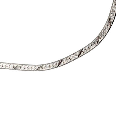 Signed Italy Sterling Silver Flat Snake Chain Bracelet. Signed Italy Sterling Silver 2mm Flat 