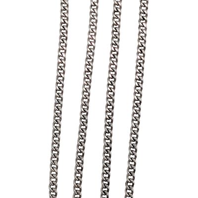 Sterling Silver Curb Chain Necklace. Sterling Silver 2mm Curb Chain Necklace. 18in Length. 3g