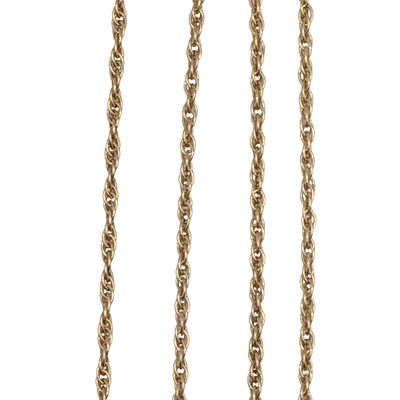 Gold Over Silver Rope Chain Necklace. Gold Over Silver 1mm Rope Chain Necklace. 18in Length. 