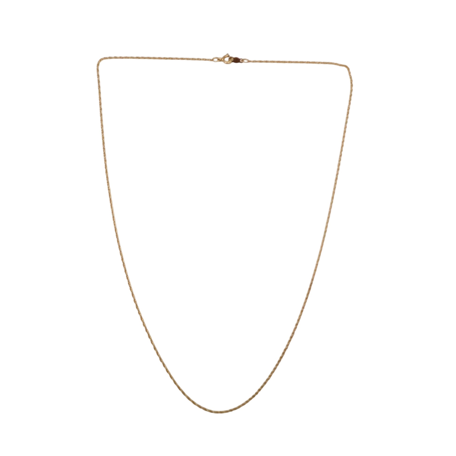 Gold Over Silver Rope Chain Necklace