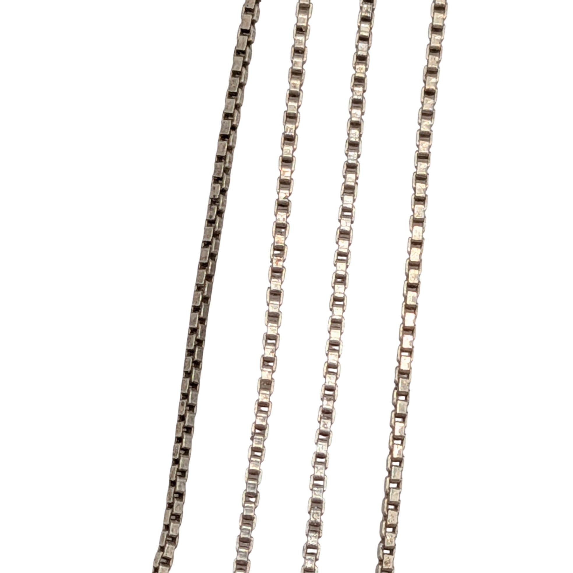 Italy Sterling Silver Box Chain Necklace