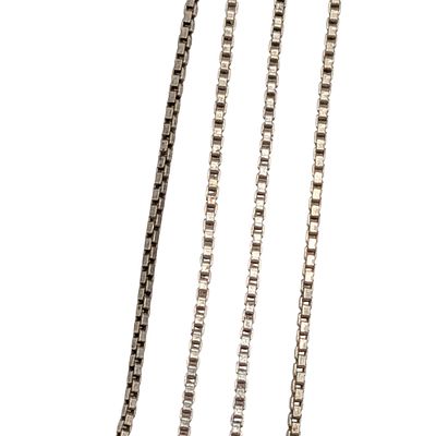 Italy Sterling Silver Box Chain Necklace. Italy Sterling Silver 1mm Box Chain Necklace. 18.75in 