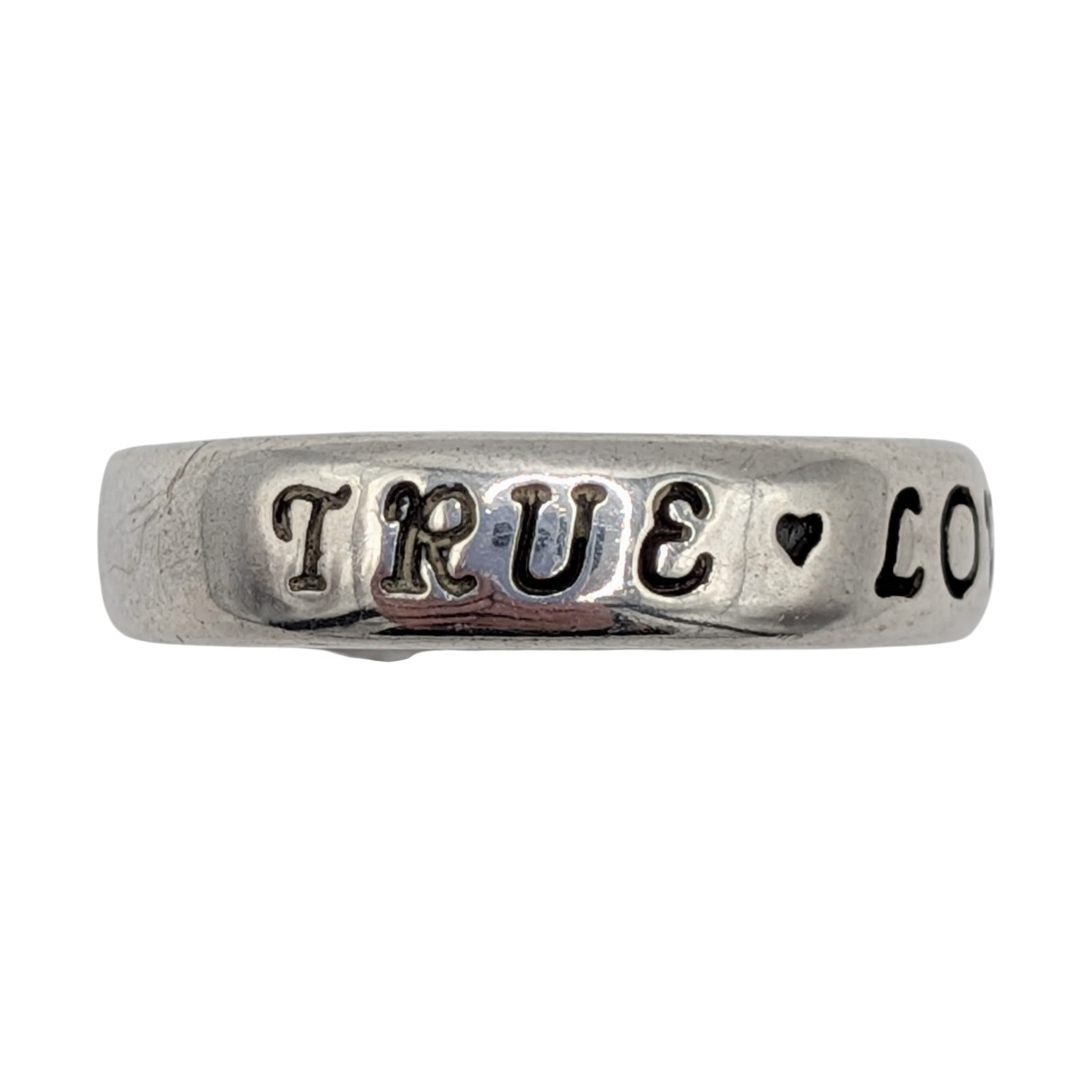 Signed Sterling Silver Love Endearment Ring Size 9.75
