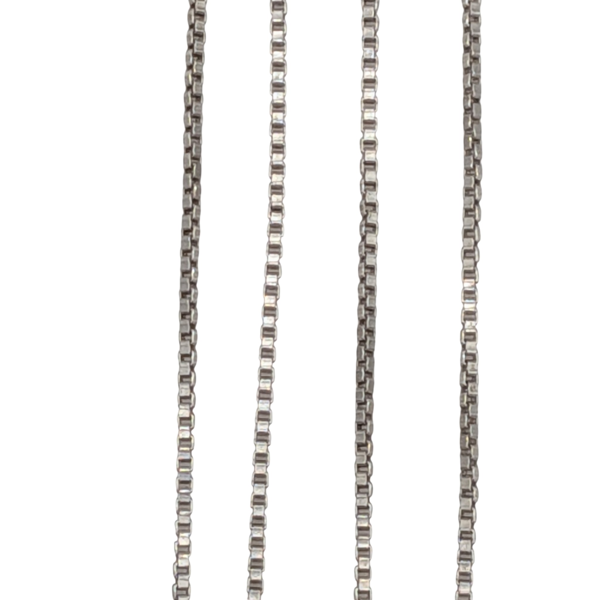 Italy Sterling Silver 1mm Box Chain Necklace