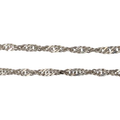 Italy Sterling Silver Twisted Herringbone Bracelet. Italy Sterling Silver 3mm Twisted 