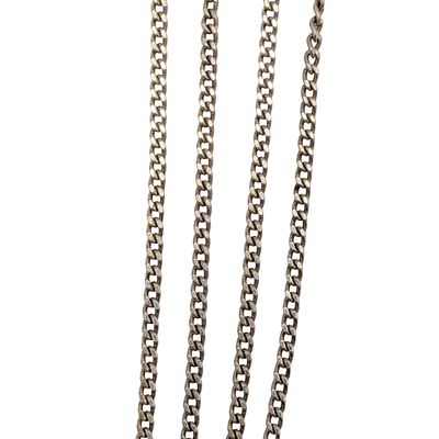 Signed Italy Sterling Silver Curb Chain Necklace. Signed Italy Sterling Silver 2mm Curb Chain 