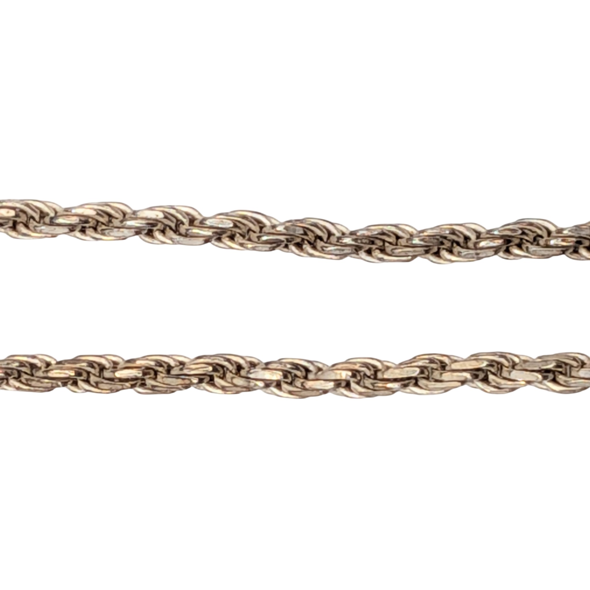 Signed Italy Sterling Silver Rope Chain Bracelet