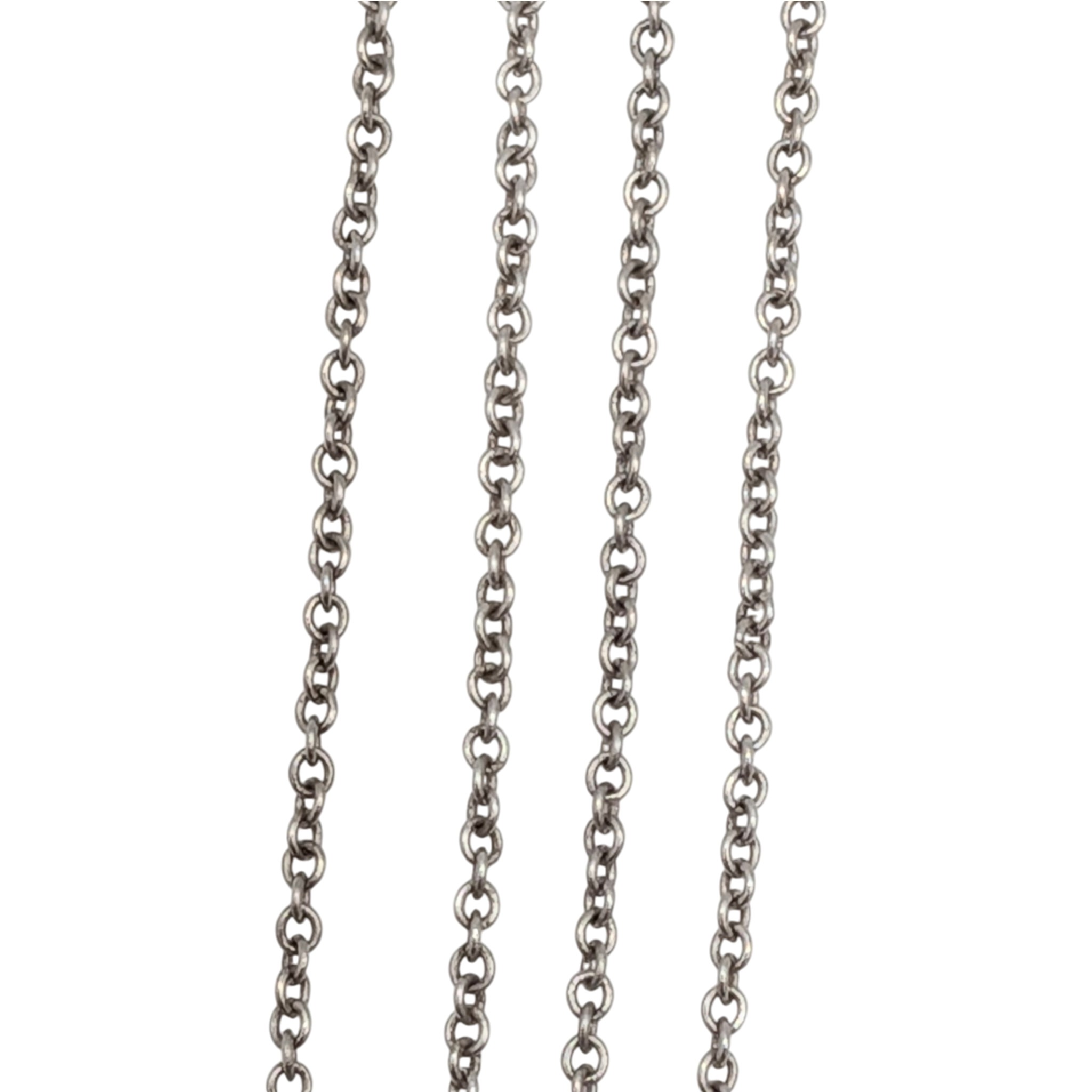 Signed Sterling Silver Cable Chain Necklace