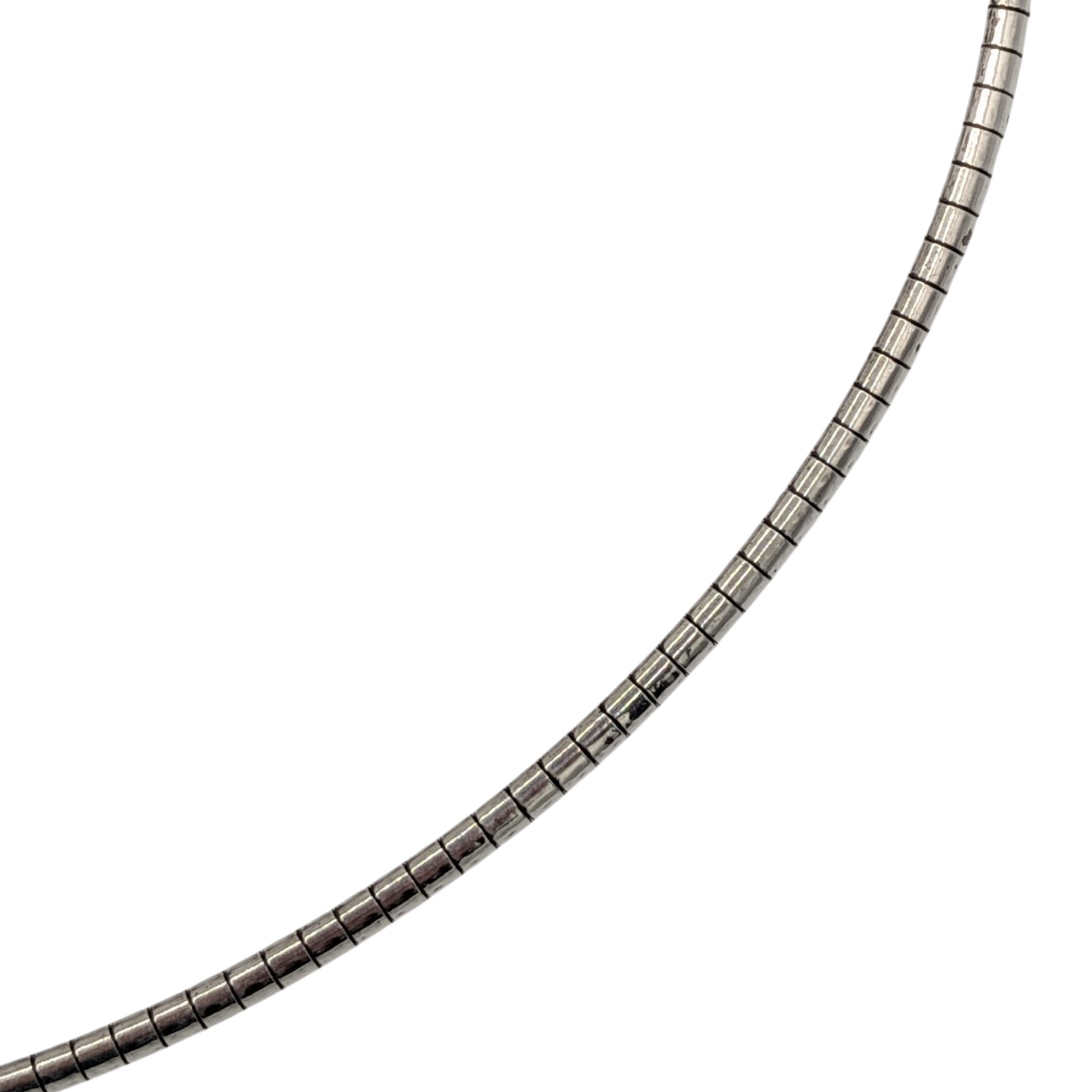 Signed Sterling Silver Omega Chain Necklace
