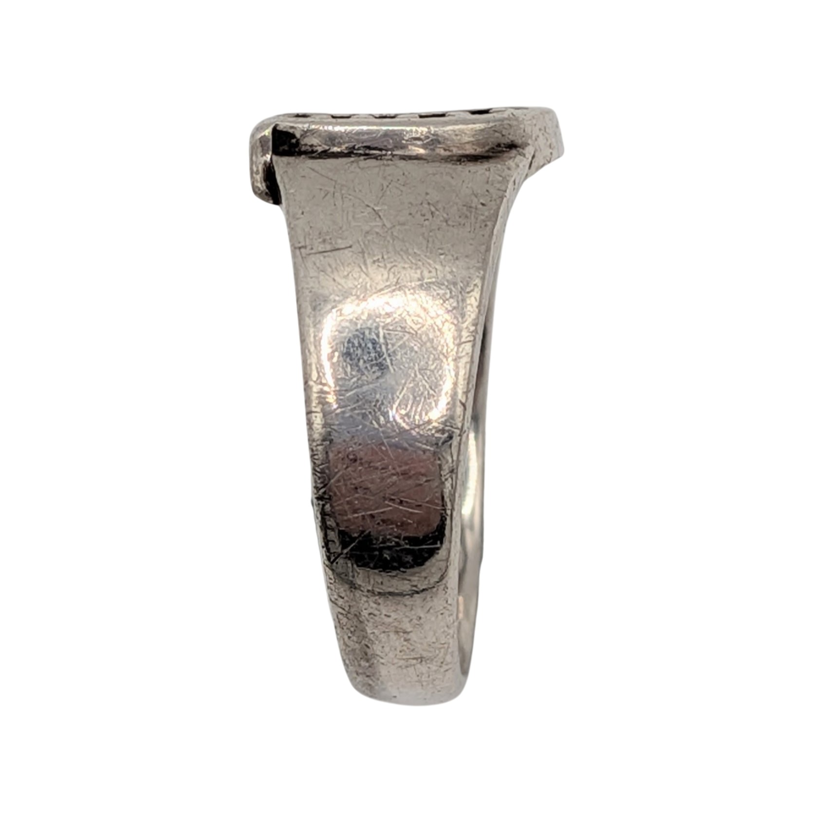 Signed Sterling Silver Horseshoe Ring Size 8.5