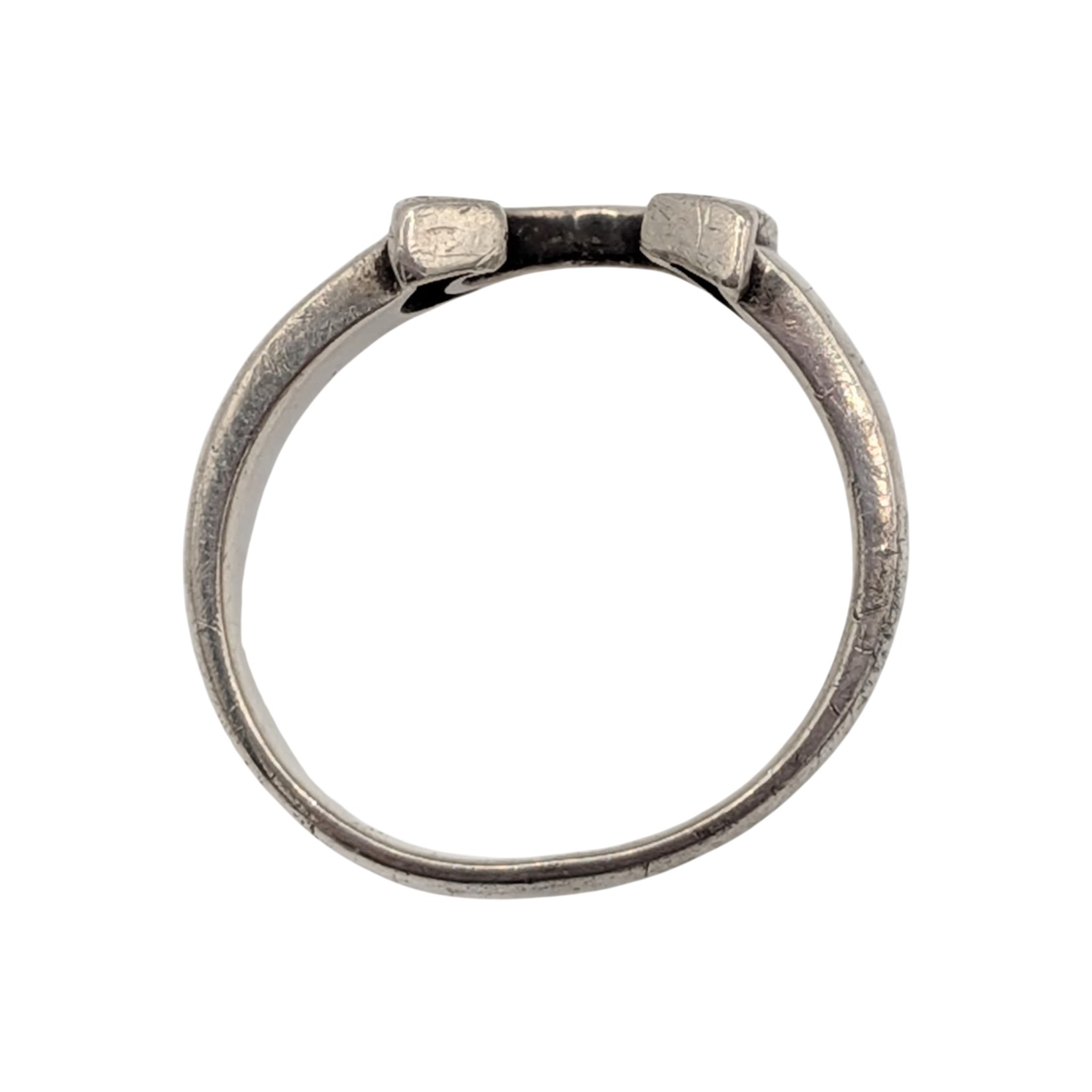 Signed Sterling Silver Horseshoe Ring Size 8.5