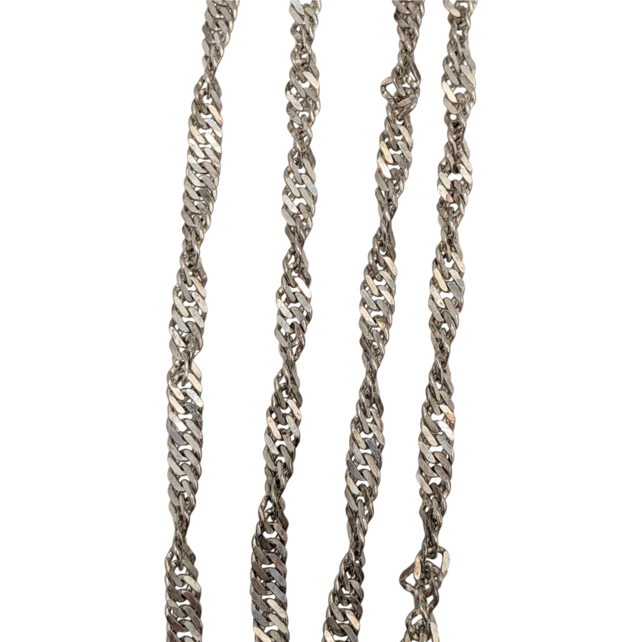 Sterling Silver Twisted Herringbone Necklace