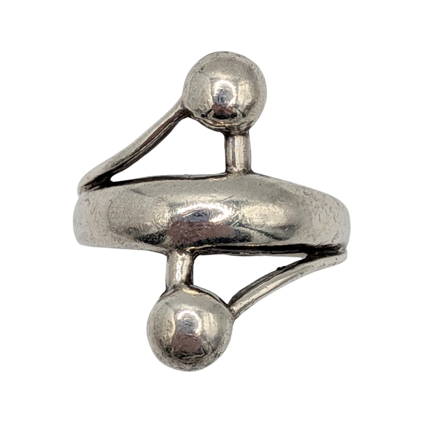 Sterling Silver Extended Ball Ring size 5.75