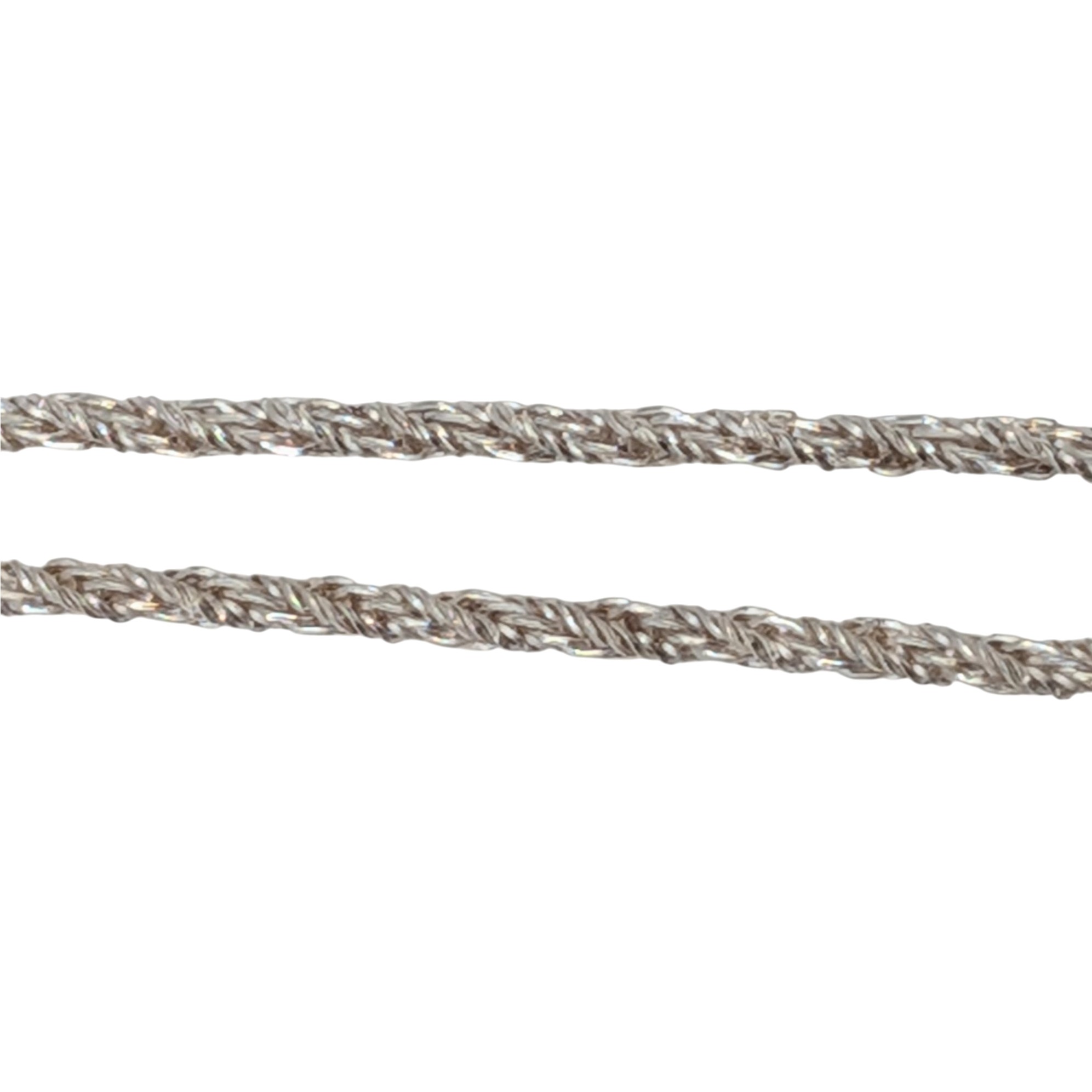 Signed Italy Sterling Silver Rope Chain Bracelet