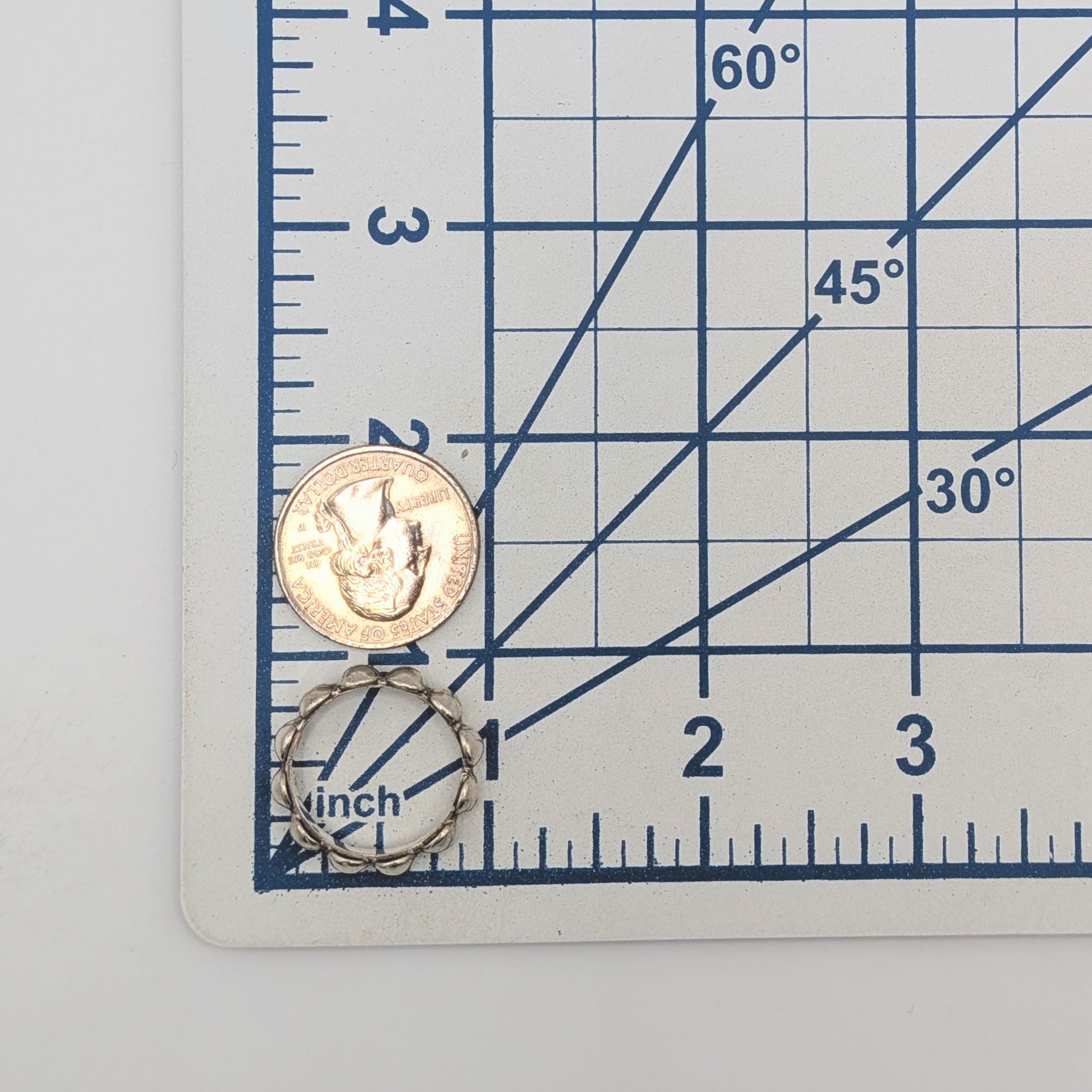 Sterling Silver Multi Ball Ring Size 8.75