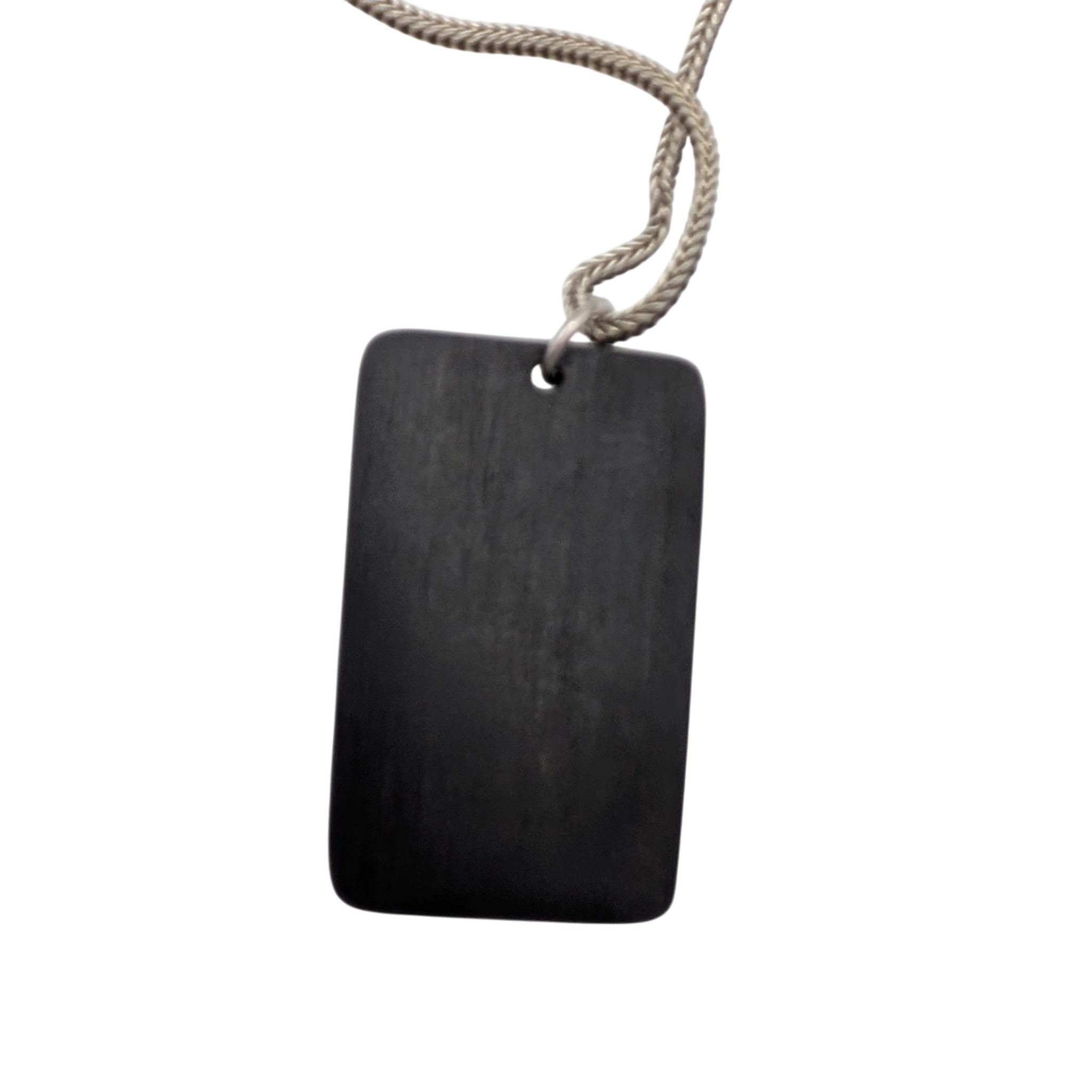 Sterling Silver Ebony Wood Silver Nugget Necklace