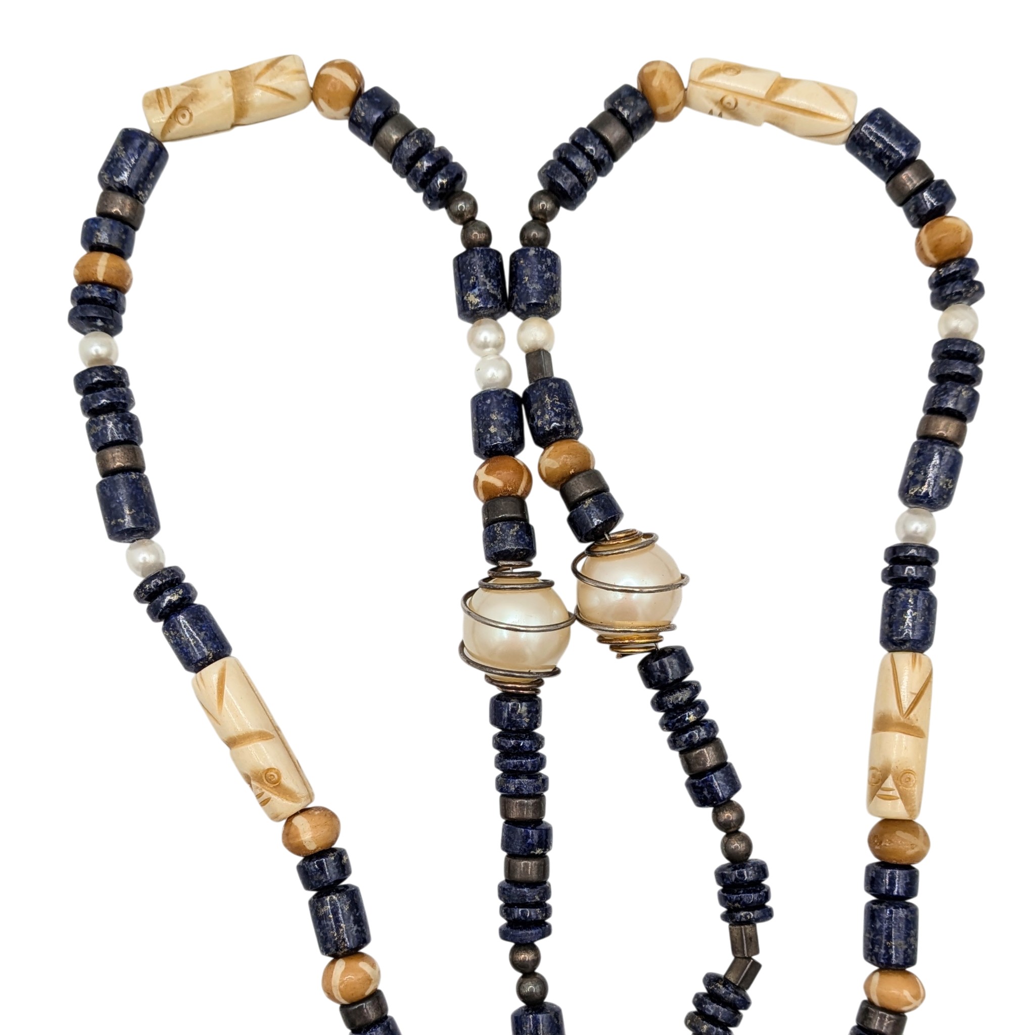 Gold Tone Silver Tone Multi-Stone Beaded Dolphin Charm Necklace