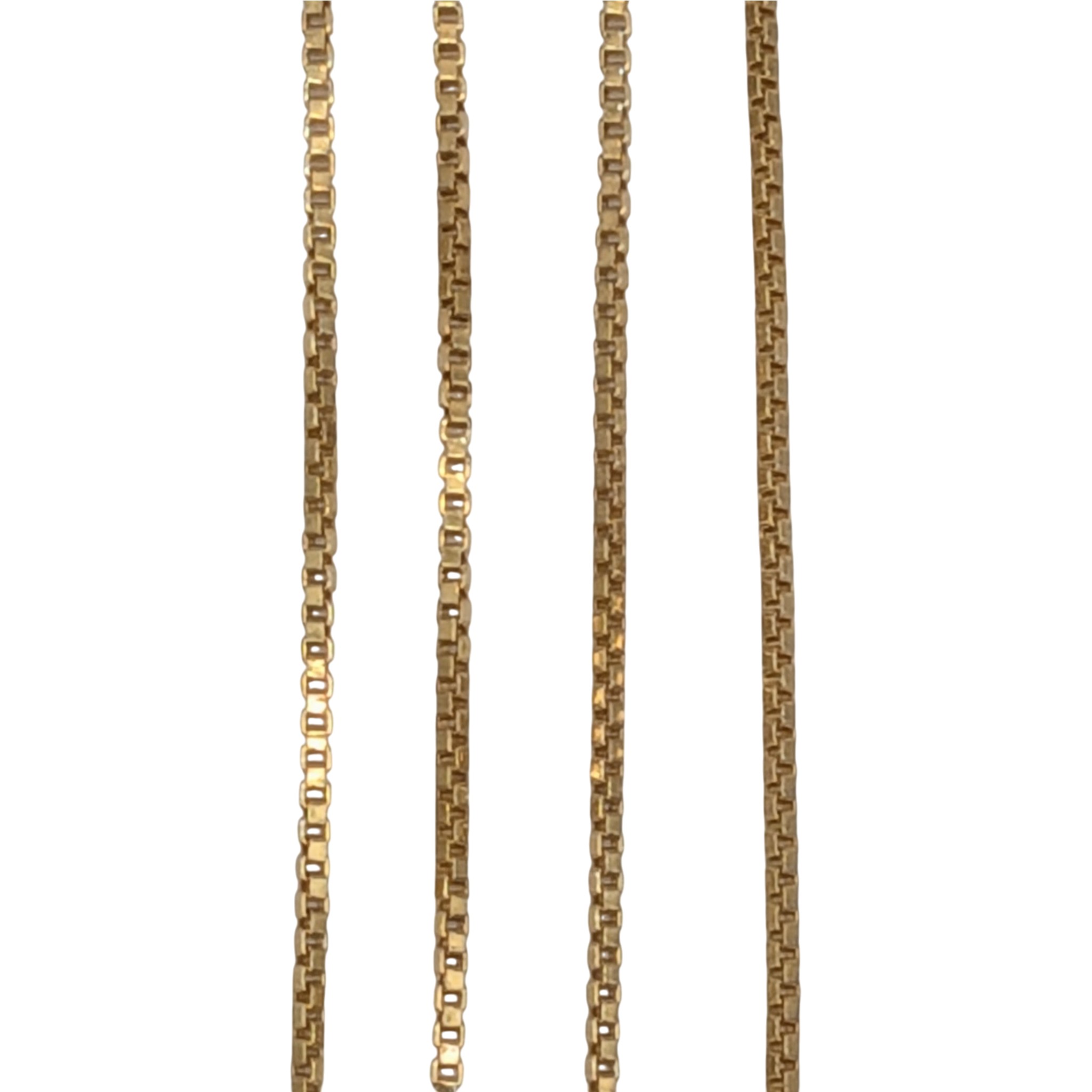 Italy Gold Over Sterling Silver Box Chain Necklace
