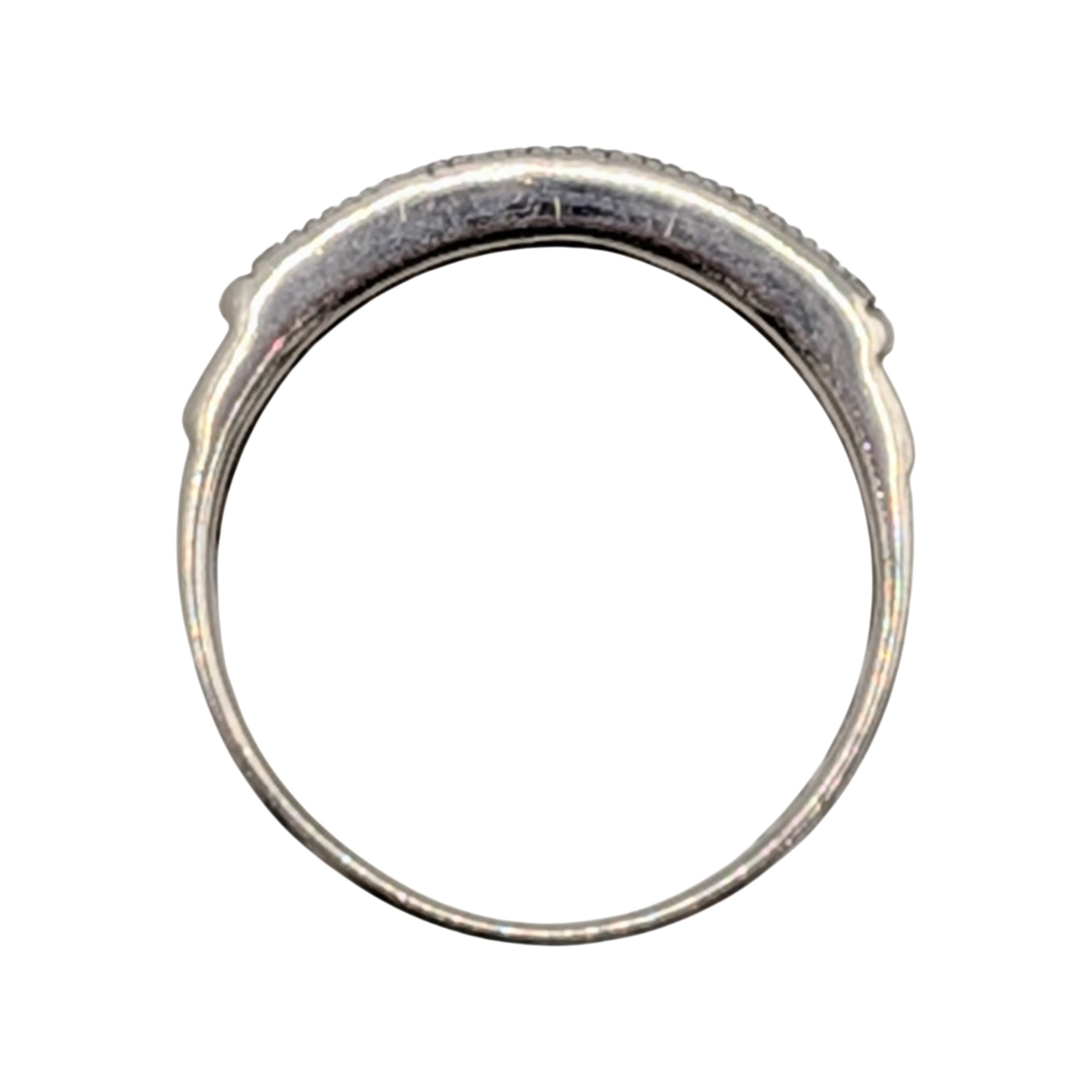 Signed Sterling Silver Marcasite Channel Set Band Ring Size 4.75