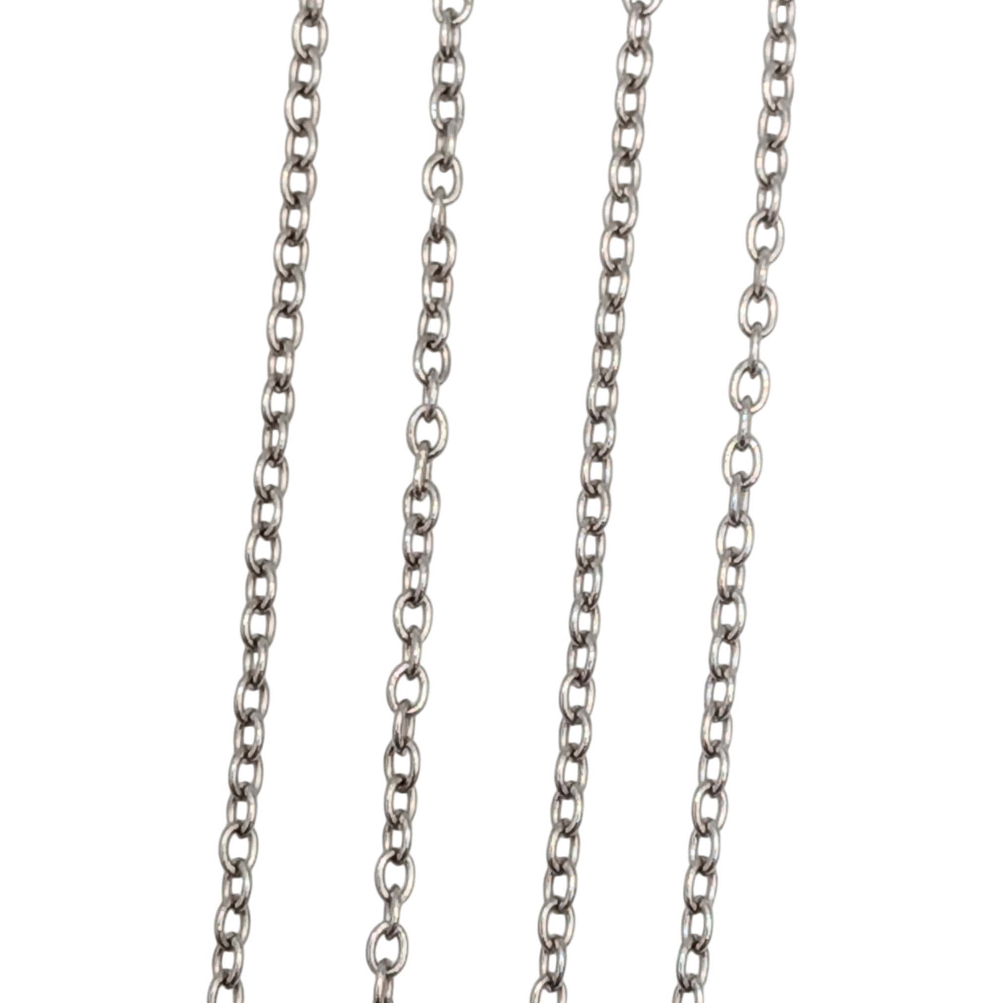 Signed Sterling Silver Cable Chain Necklace
