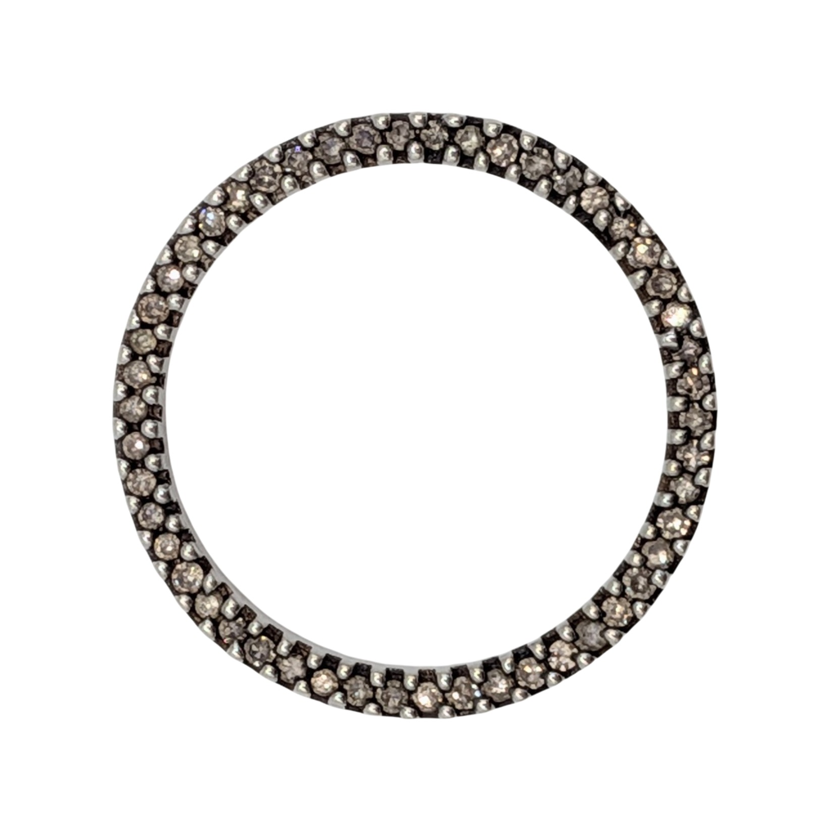 Sterling Silver Micro Pave Diamond Halo Slide Pendant