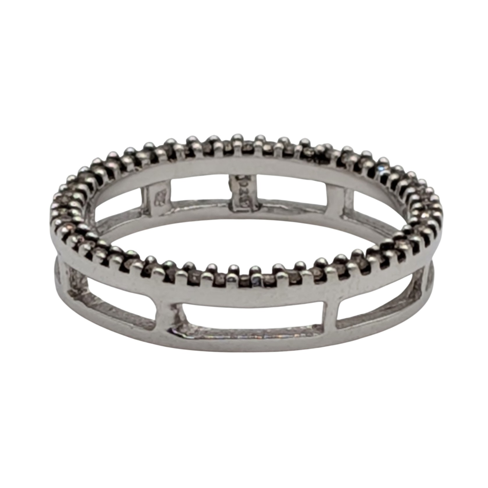 Sterling Silver Micro Pave Diamond Halo Slide Pendant