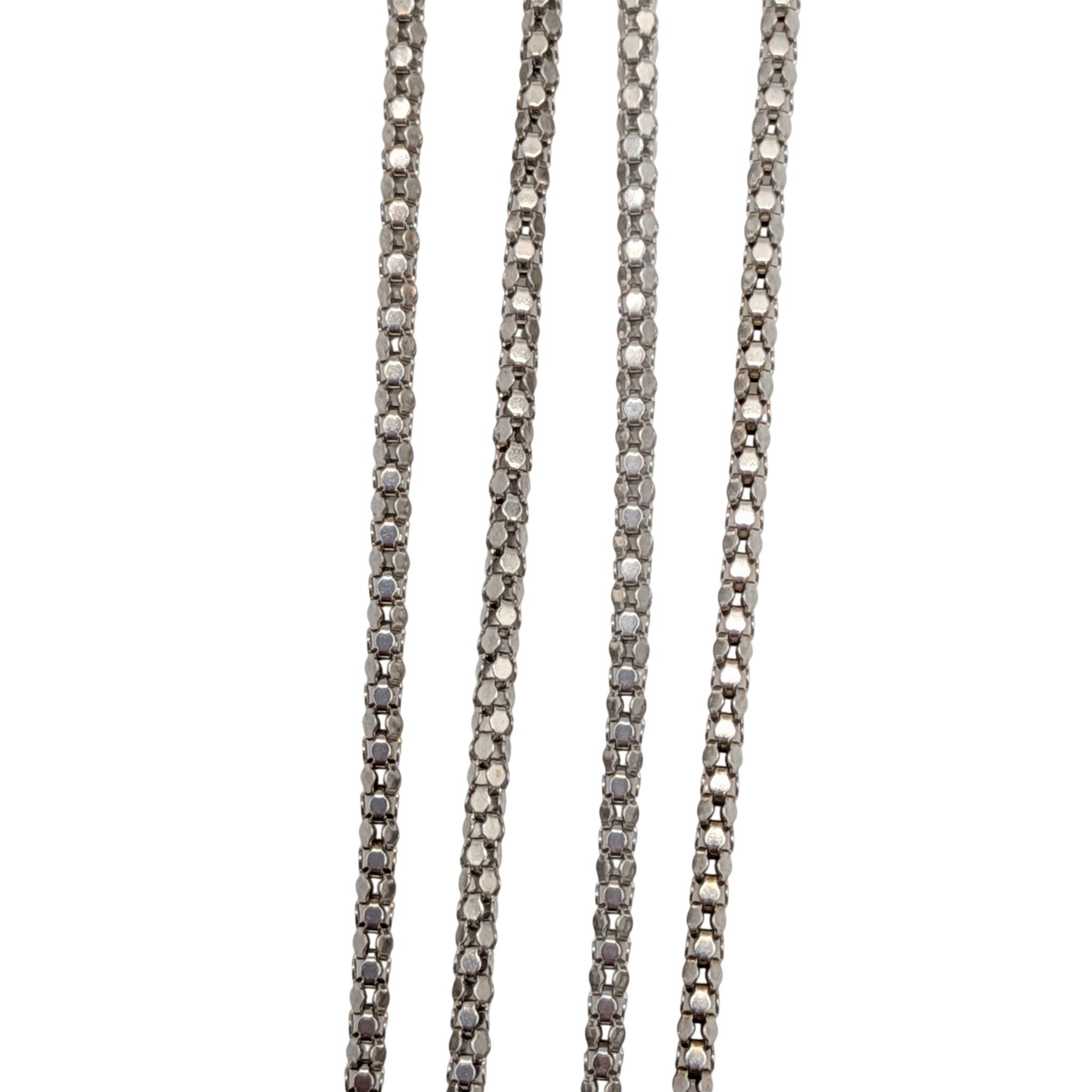Sterling Silver Brick Link Chain Necklace