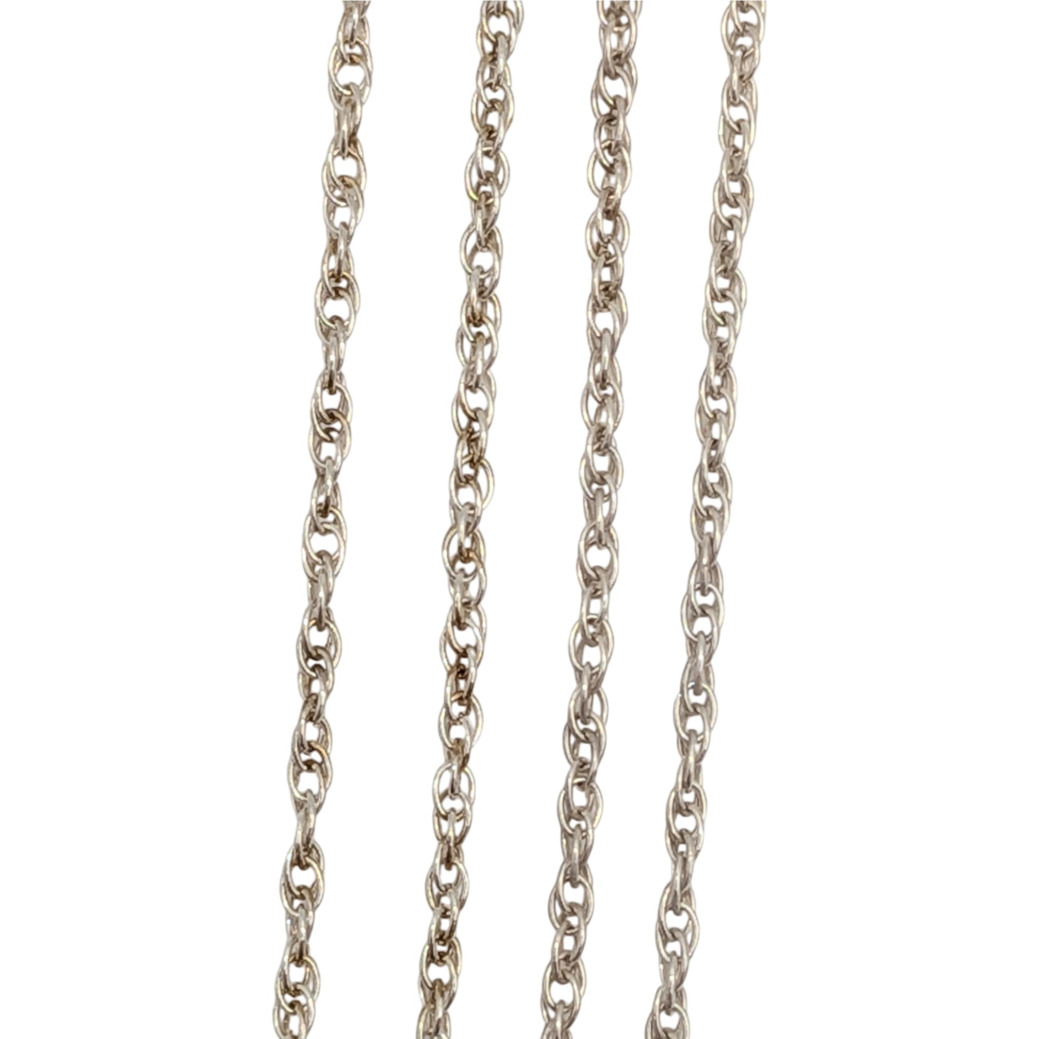 Signed Sterling Silver Wheat Chain Necklace