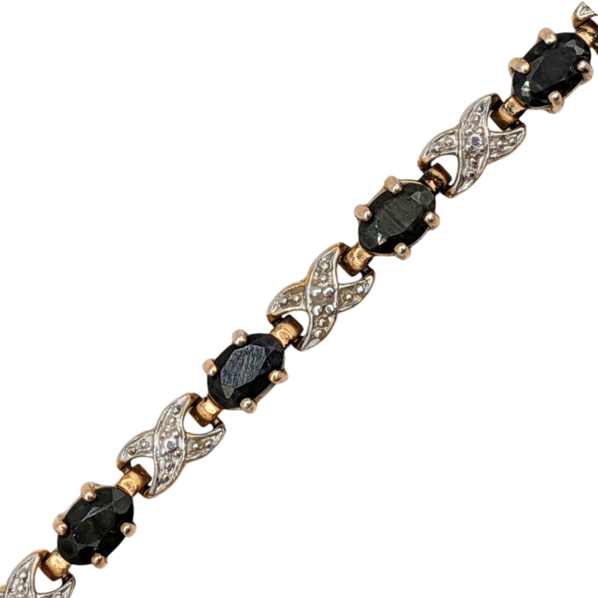 Ross Simons Gold Over Sterling Silver Topaz Diamond Tennis Bracelet