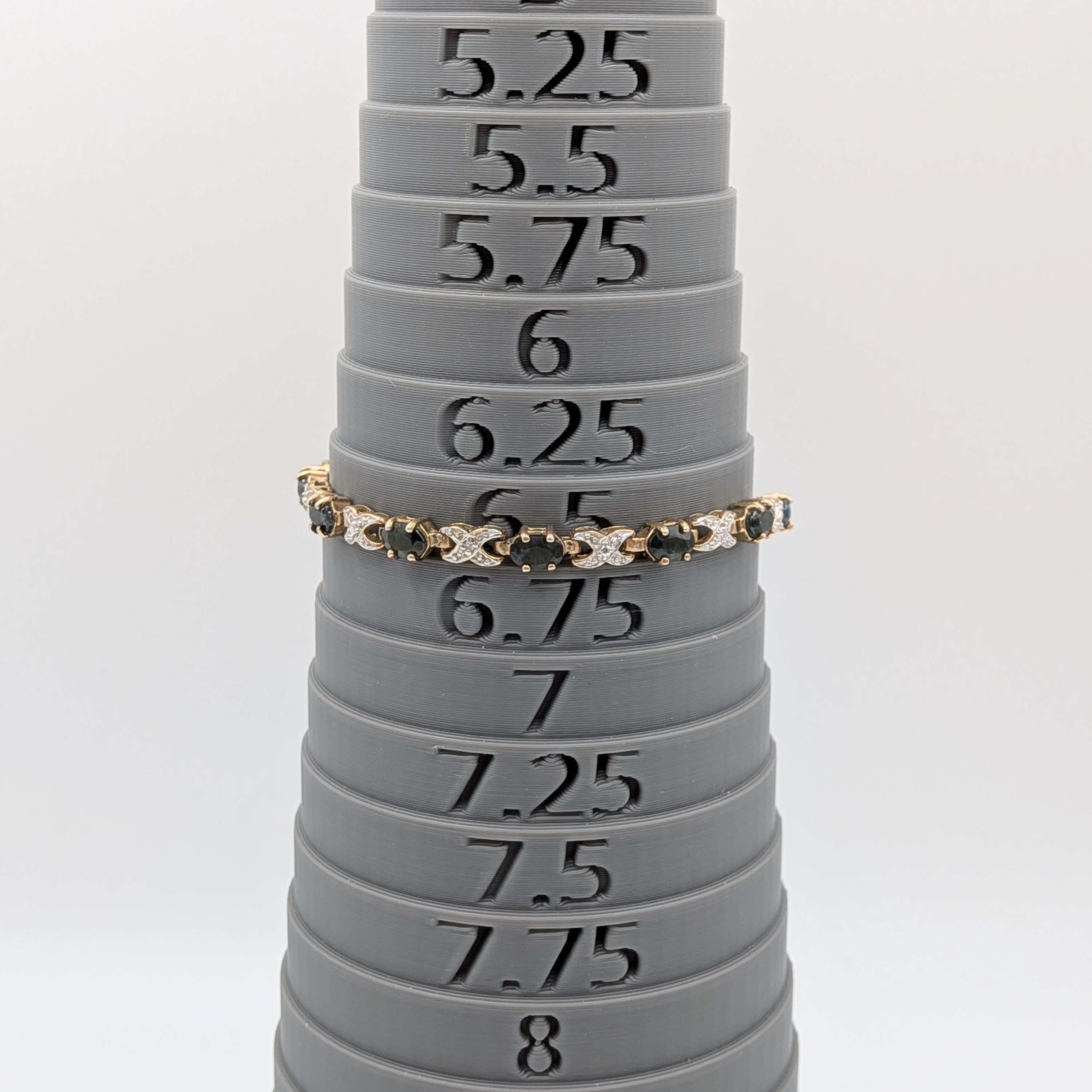 Ross Simons Gold Over Sterling Silver Topaz Diamond Tennis Bracelet